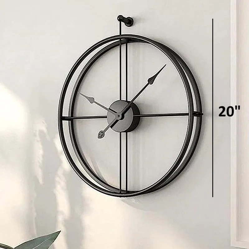 Chime Silent Wall Clock - Black media 6