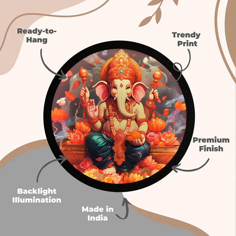 Ganesha Backlit Wall Art media 9