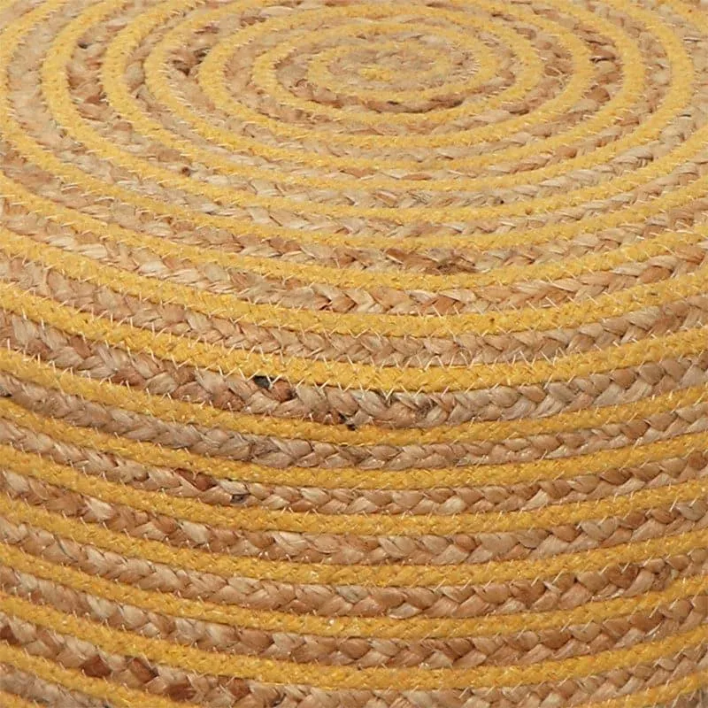 Junis Striped Juco Ottoman - Yellow media 4