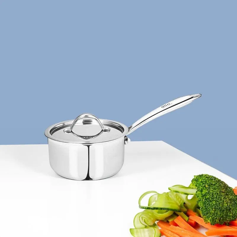 Soqo Induction Safe Saucepan With Lid - 2300 ML / 7 Inches media 1