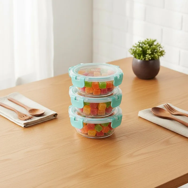 Packor Leak Proof Glass Lunch Box (215 mL Each) - Set Of Three media 3
