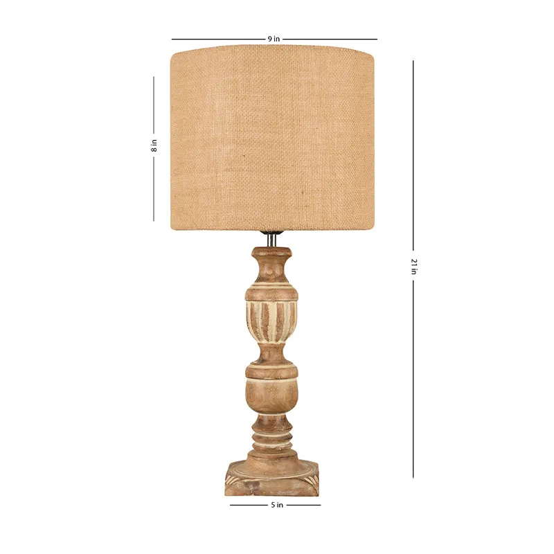 Candela Carve Fabric Table Lamp - Beige media 5