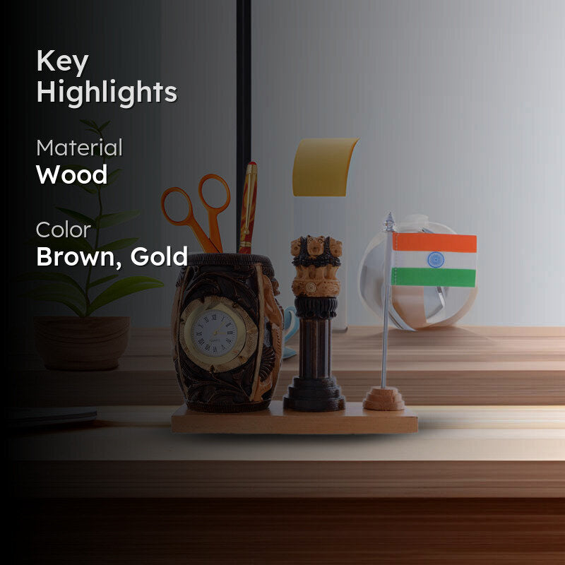 Patriot's Pride Wooden Pen Stand - Multicolor media 2