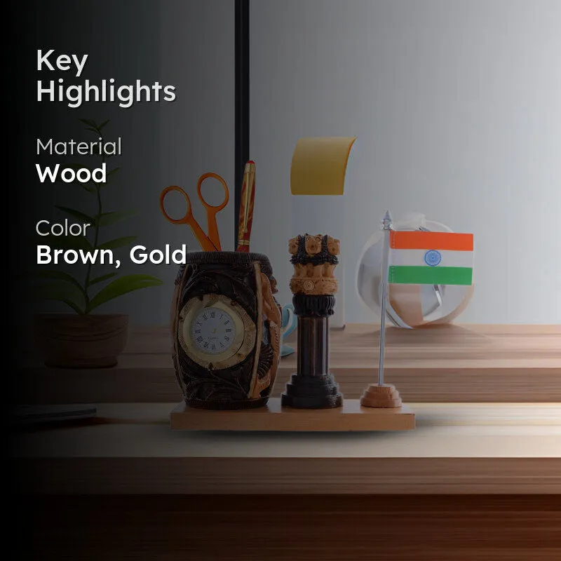 Patriot's Pride Wooden Pen Stand - Multicolor media 2