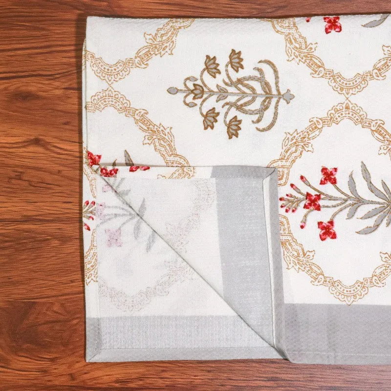 Costal Leaf Cotton Hand Towel - Sky Brown media 7