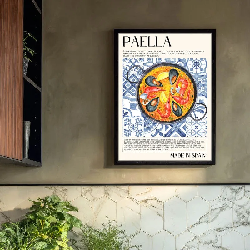 Paella Archival Canvas Wall Art - Black media 3