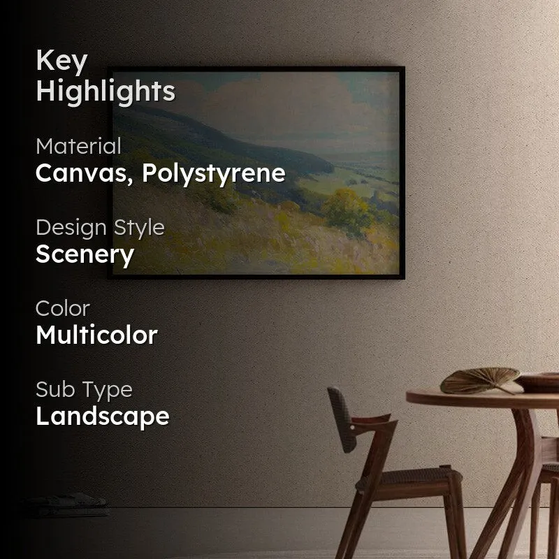 Sping Charm Landscape Canvas Wall Painting - Black Frame media 2