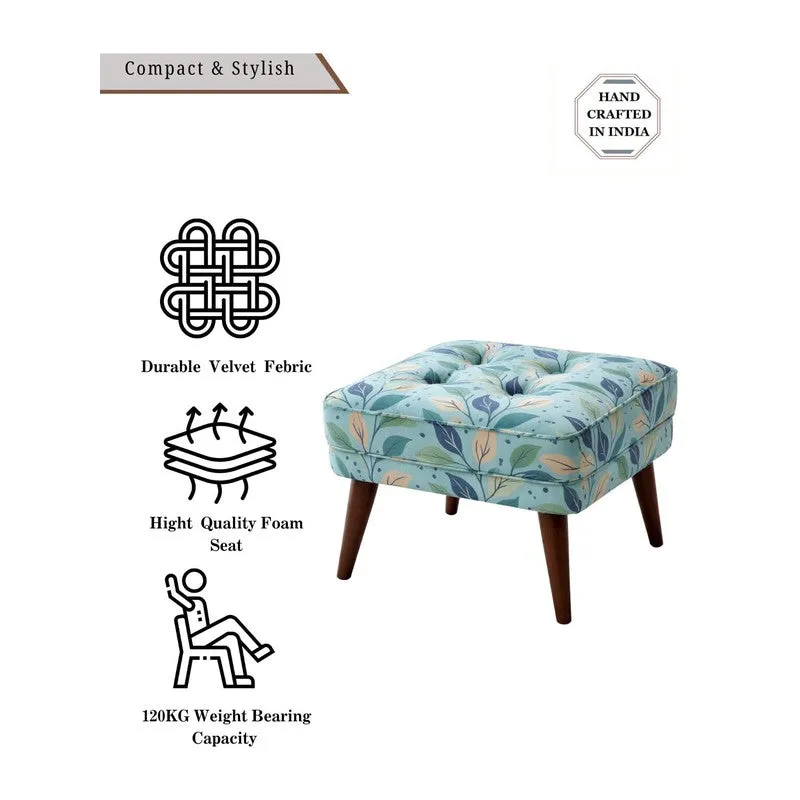 Harmony Teak Wood Ottomans & Pouffe - Blue media 5