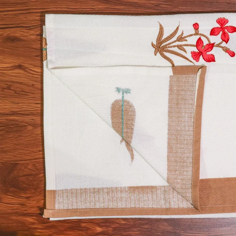 Tropical Bloom Cotton Towels (Brown) - Three Piece Set media 7
