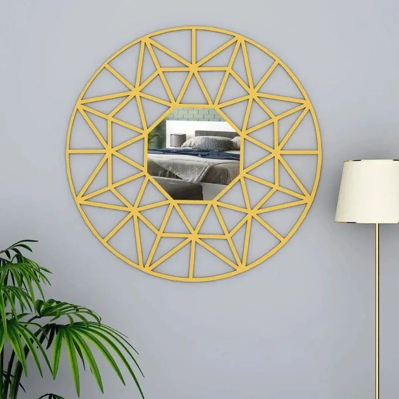 Golden Fractals Decorative Wall Mirror media 5