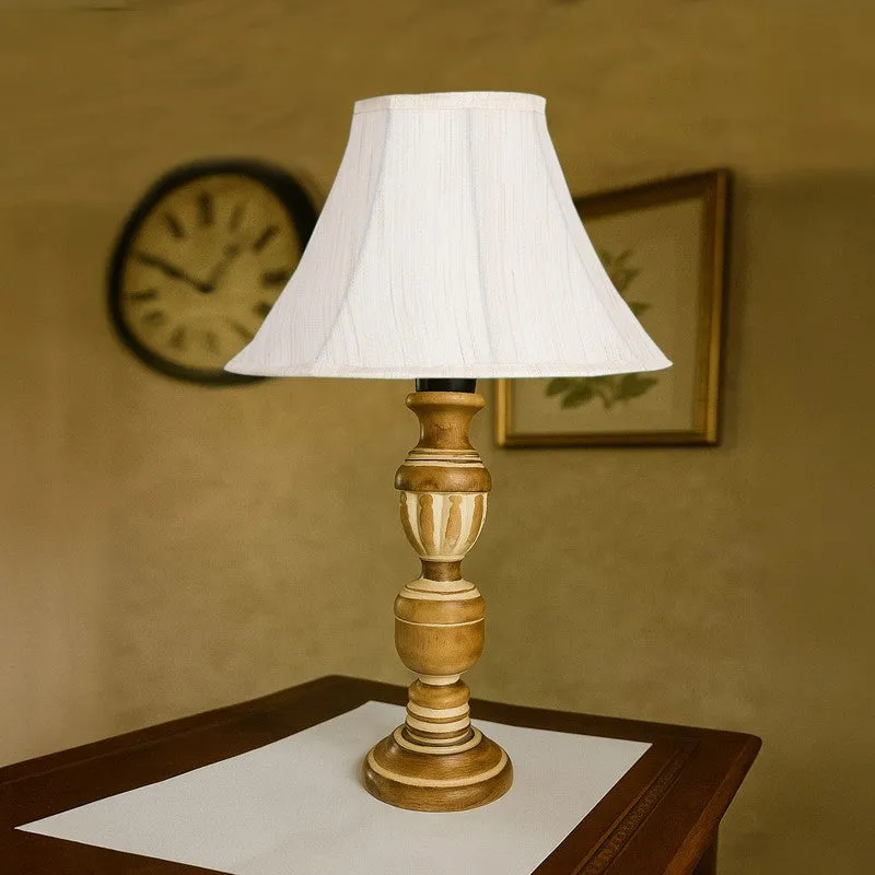 Zenrae Kyro Wooden Table Lamp - OffWhite media 4