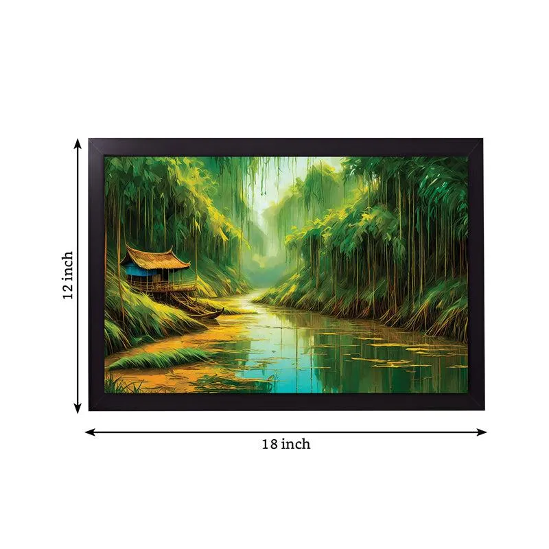 Emerald Expanse Wall Painting media 4