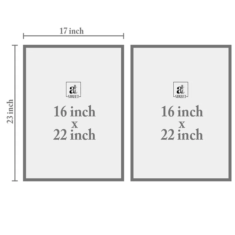 Frame Of Leaves Canvas Wall Art - Set Of Two media 7