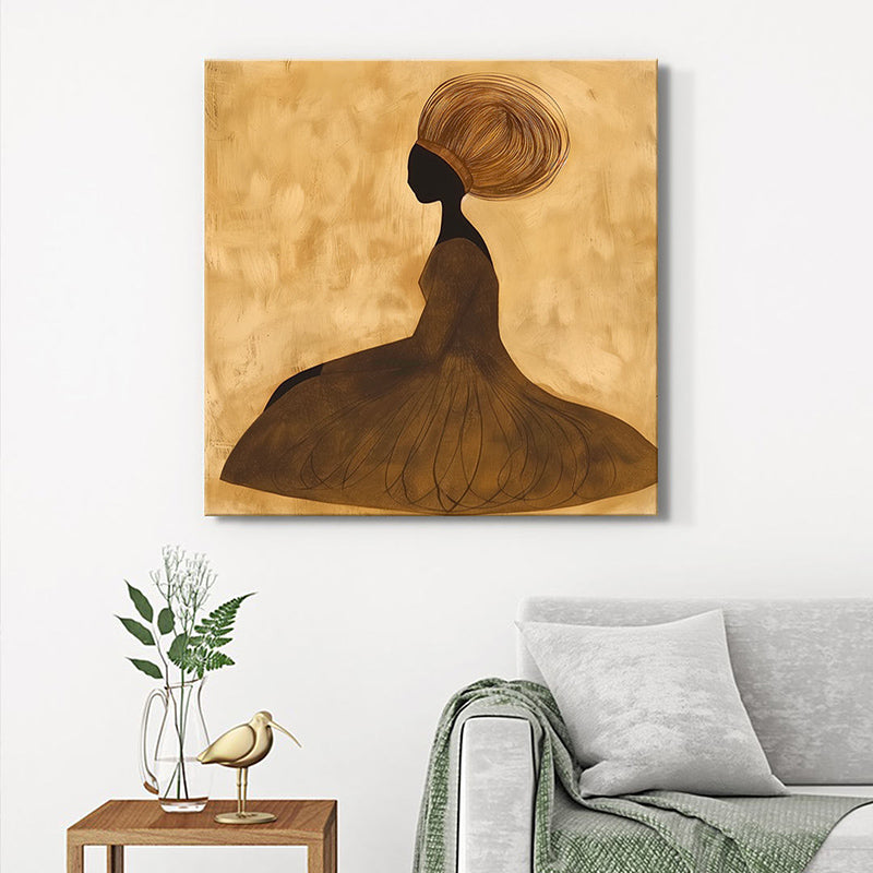 Saharan Maiden Wall Painting