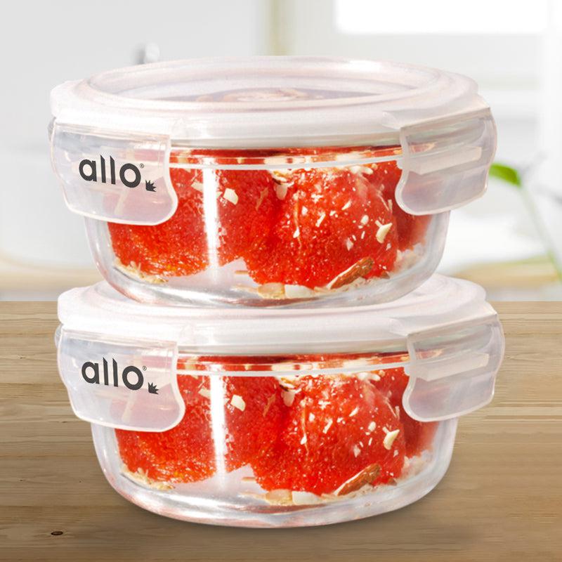 Oliva Round Glass Storage Container (400 ML) - Set Of Two media 3