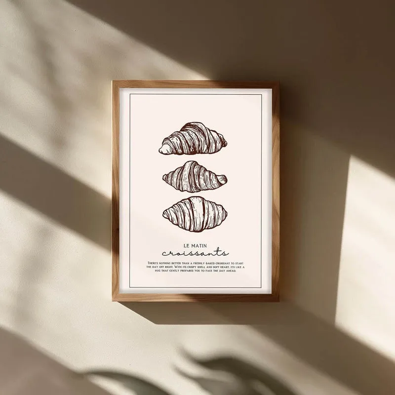 CroissantMorphosis Archival Canvas Wall Art - Brown media 3