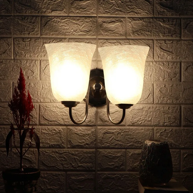 Crystal Bloom Steel Base Glass Wall Lamp media 5