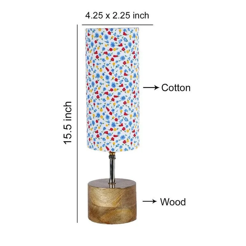 Dainty Floral Rustic Fabric Table Lamp - Multicolor media 7