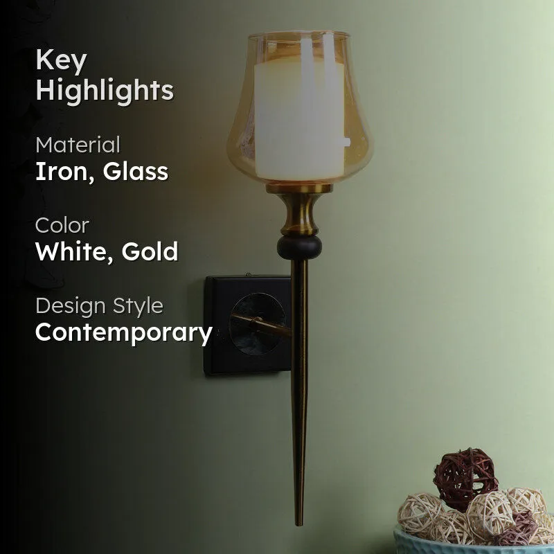 Alankrita Iron & Glass Wall Lamp media 2