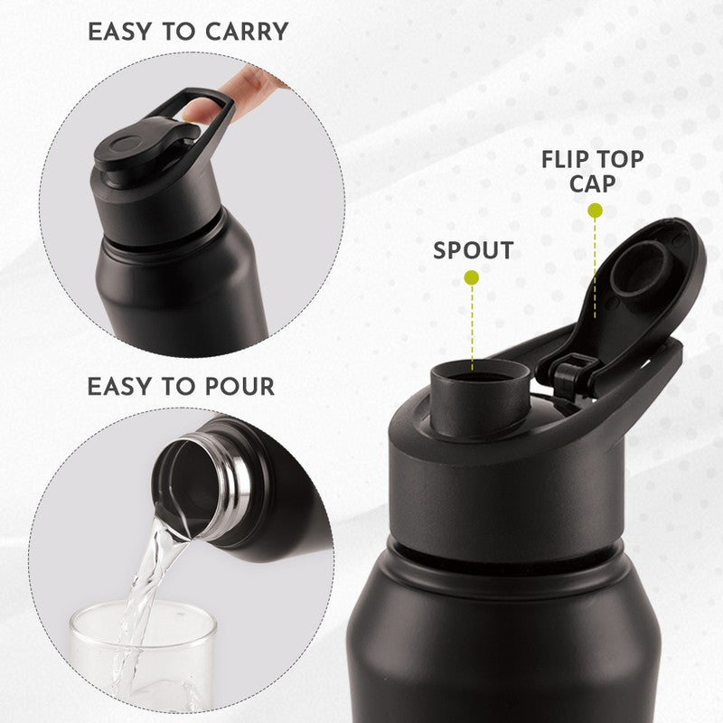 Fluxa Stainless Steel Water Bottle (Black) - 1000 mL media 9