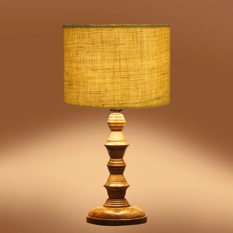 Sienna I Timber Wooden Table Lamp - Yellow,Brown media 5