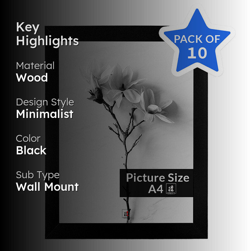 Arabella Photo Frame (Black) - Set Of Ten media 2