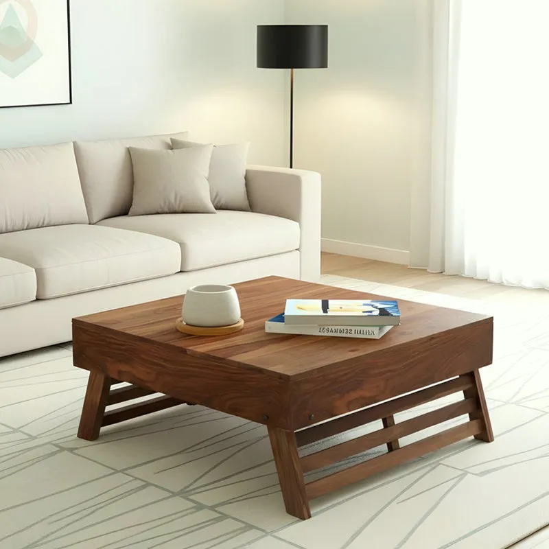 Servo Sheesham Wooden Center Table - Brown media 4