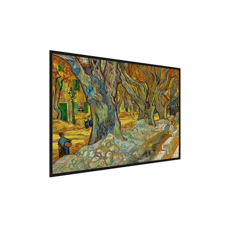 The Large Trees Canvas Wall Painting - Black Frame media 3