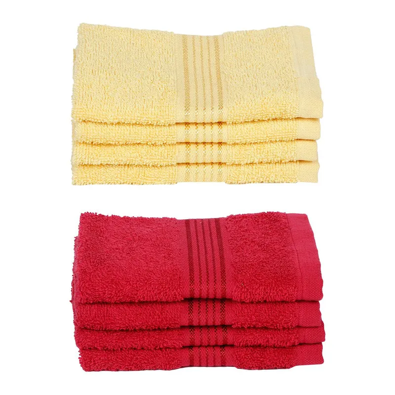 Bodil Face Towel (Yellow,Red) - Set Of Eight media 3