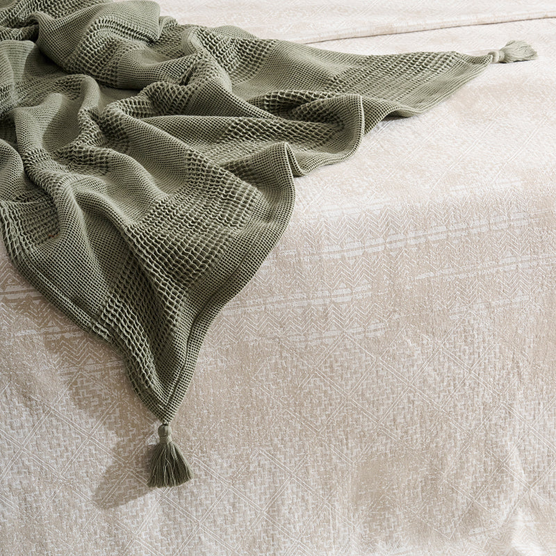 Cozyra Cotton Throw - Sage Green media 3