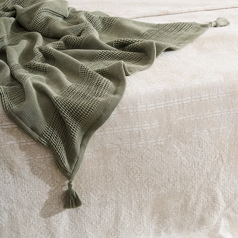 Cozyra Cotton Throw - Sage Green media 3