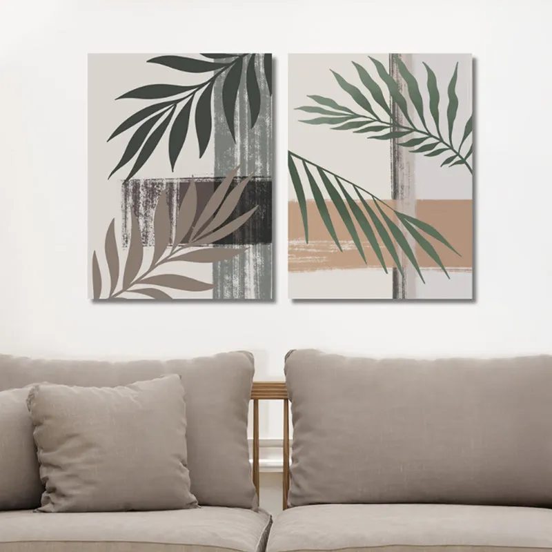 Palms & Fronds Wall Art - Set Of Two media 1