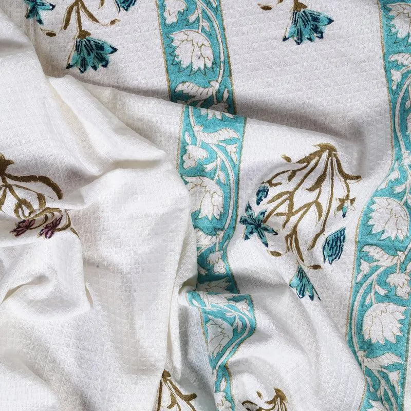 Arviya Floral Waffle Bath Towel media 4