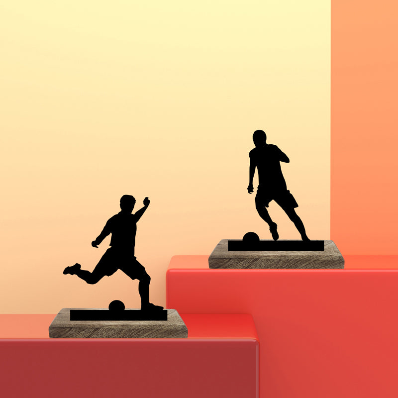 Soccer Duo II Showpiece - Set Of Two