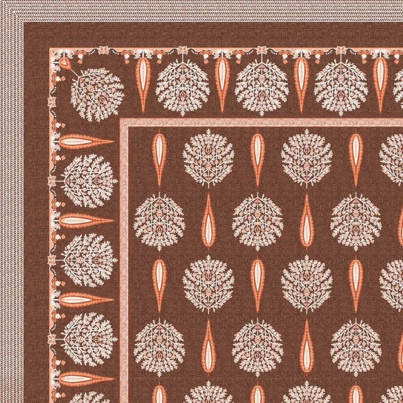 Jaipur Weave Cotton Bedsheet (Brown) - 120 TC media 6