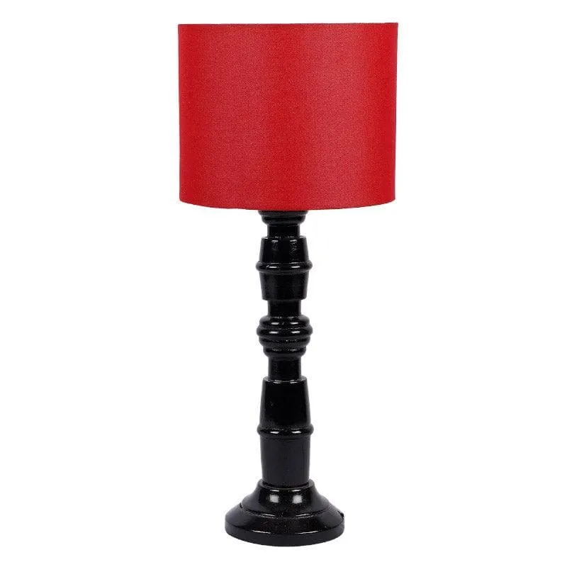 Rosa Baxter Fabric Table Lamp - Red,Black media 4
