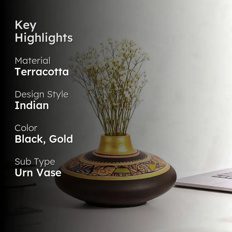 Bodhi Tribal Terracotta Vase media 2