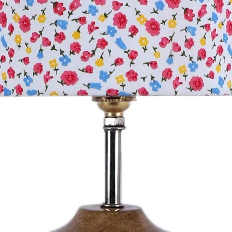 Floral Burst Fabric Table Lamp - Multicolor media 5