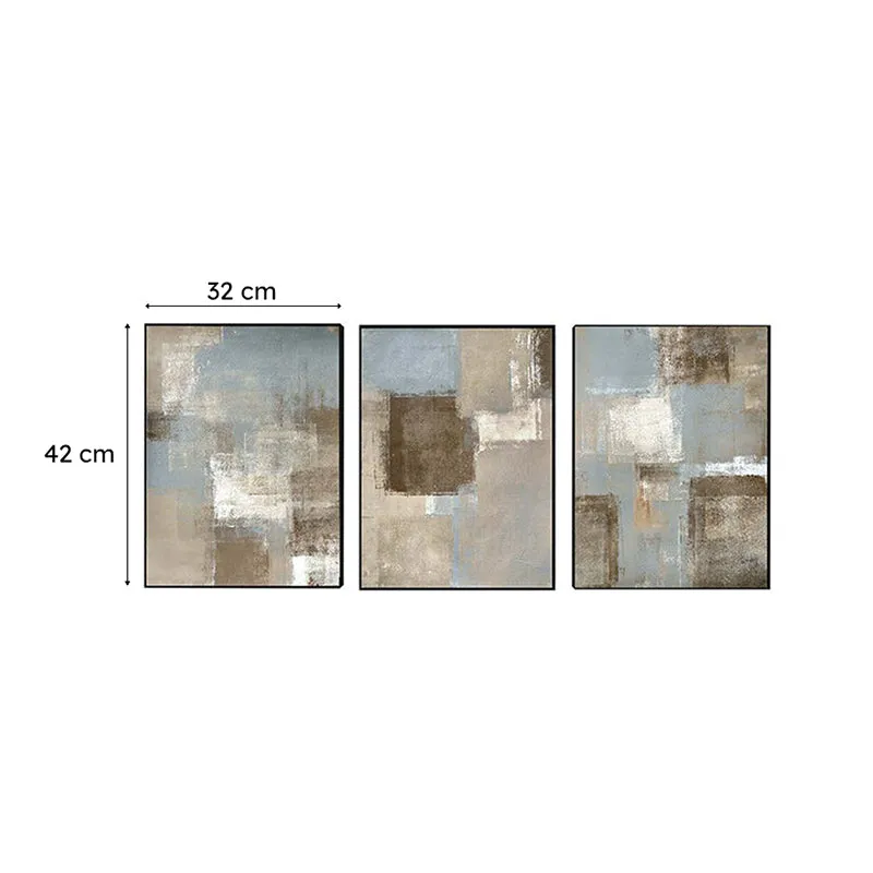 Block Shade Wall Painting - Set Of Three media 7