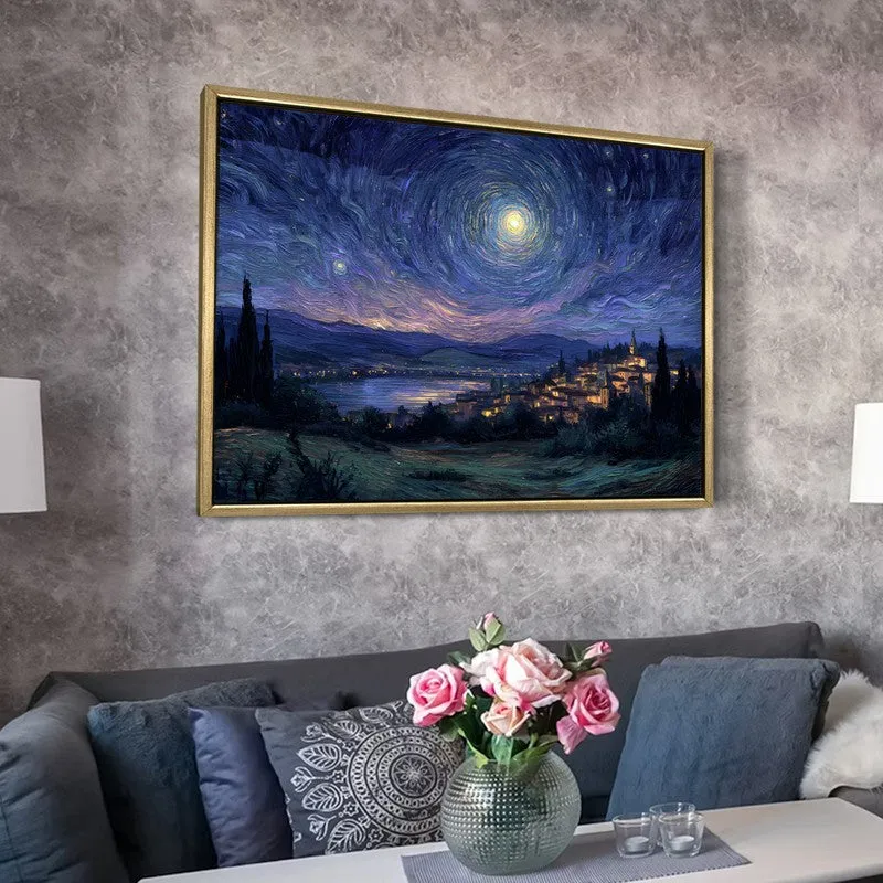 Celestial Harbor Canvas Wall Painting With Frame media 6