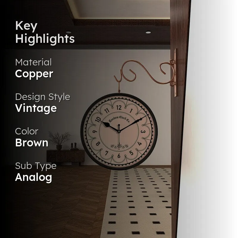 Brassford Double Sided Wall Clock media 2