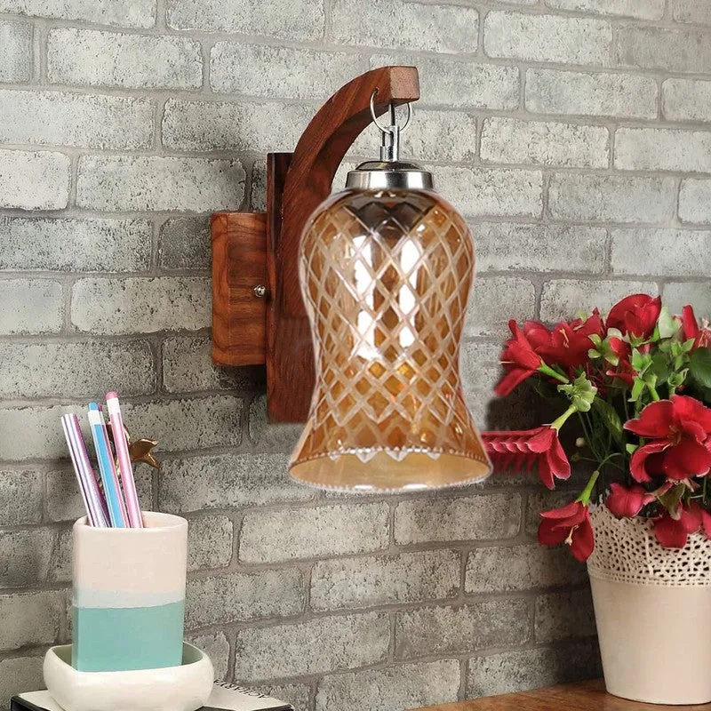 Honey Glow Glass Wall Lamp media 3