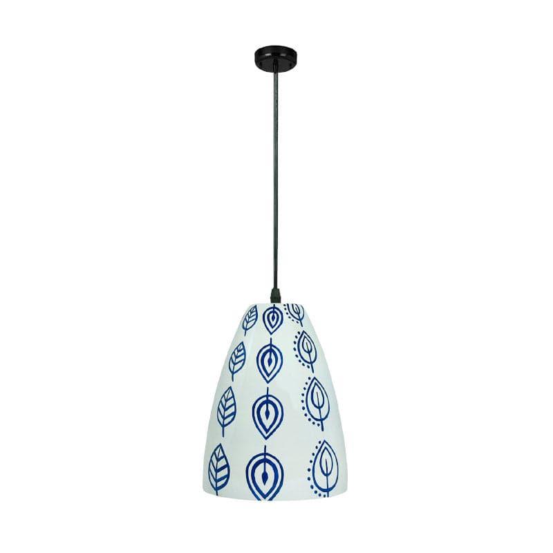 Foliage Finesse Hand Painted Glass Ceiling Lamp media 4
