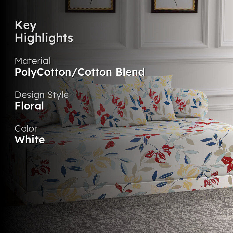 Autumn Buds Diwan Set - Six Piece Set media 2