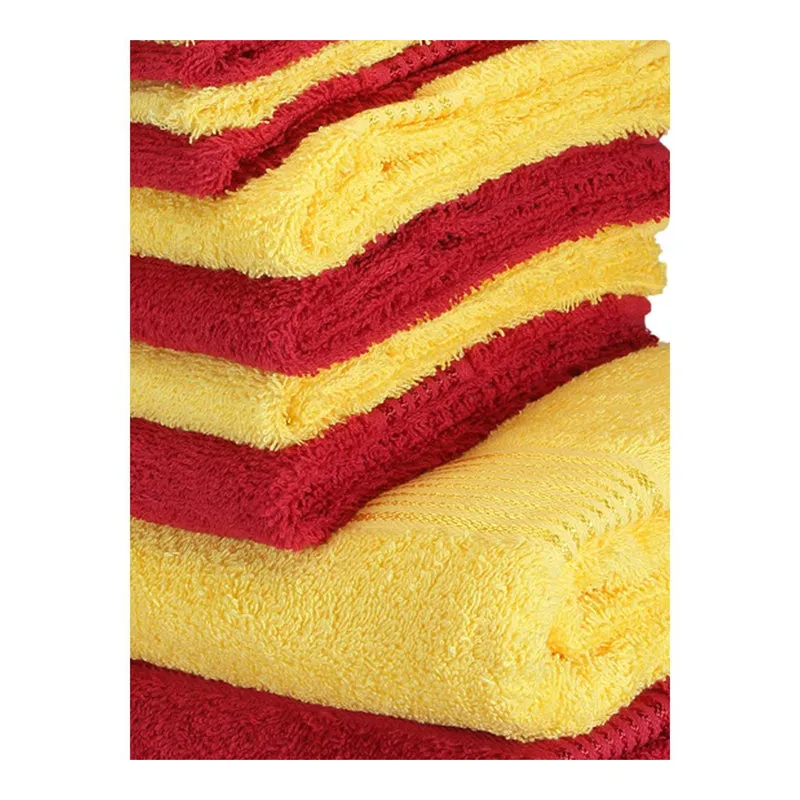 Comfora Towel Set (Red,Yellow) - Fourteen Piece Set media 7
