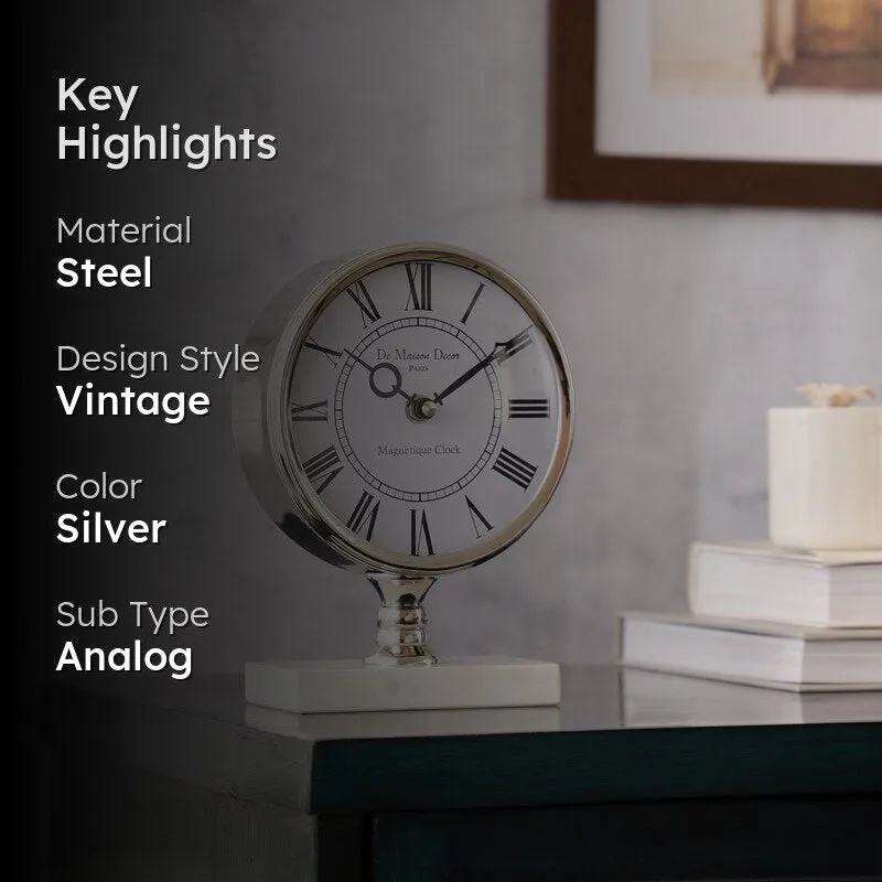 Nexo Table Clock - Silver media 2