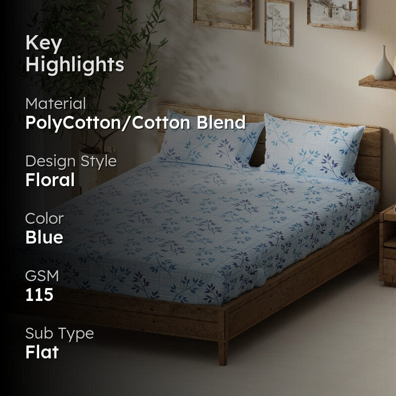 Wyricon Bedsheet (Blue) - 115 GSM media 2