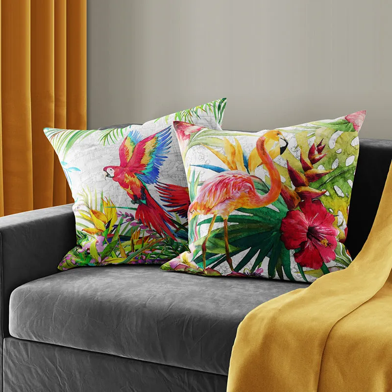 Tropical Rio Printed Cushion Cover Set - Set Of Two media 1