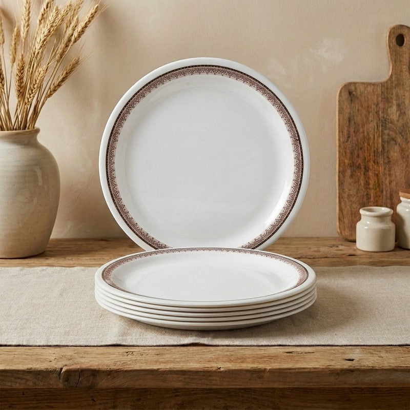 Classic Melamine Quarter Plates - Set of Six