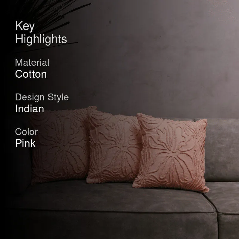 Plushie Petals Tufted Cushion Cover (Pale Pink) - Set Of Three media 2
